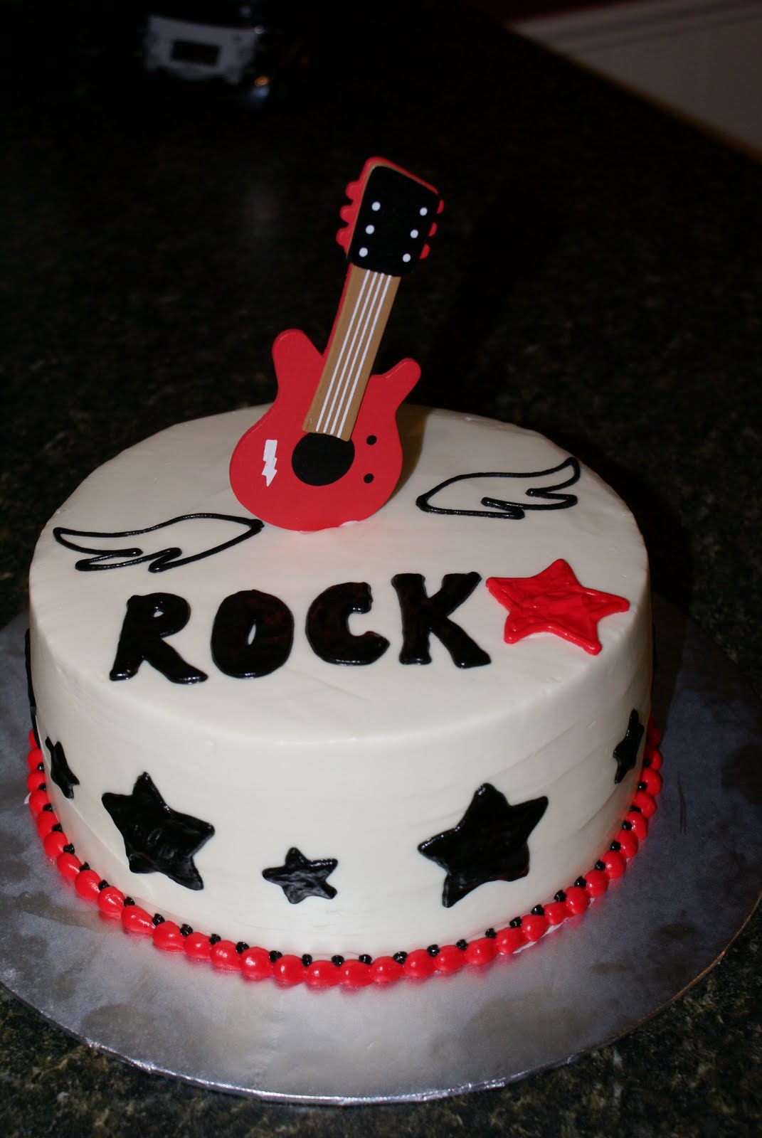 Rock Star Guitar Birthday Cake