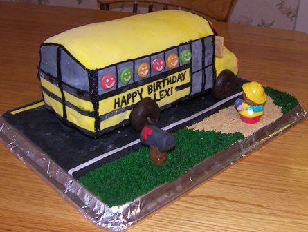 School Bus Birthday Cake