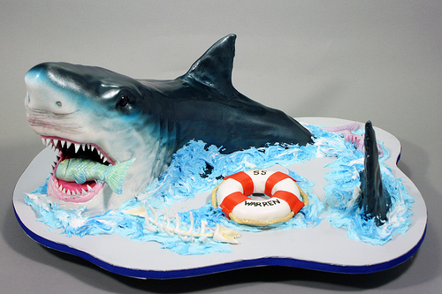 Shark Birthday Cake