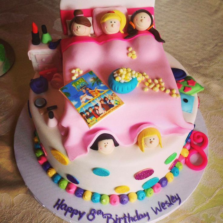 Slumber Party Birthday Cake Ideas for Girls