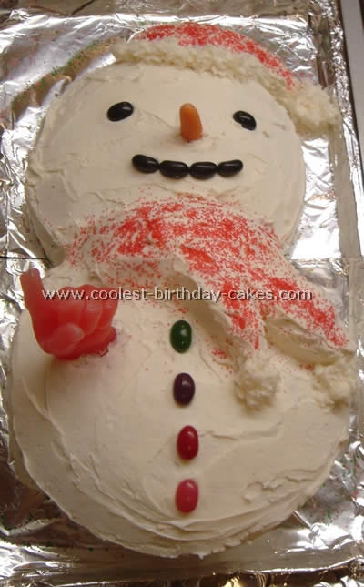 Snowman Birthday Cake