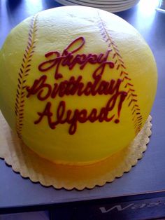 Softball Birthday Cake Ideas