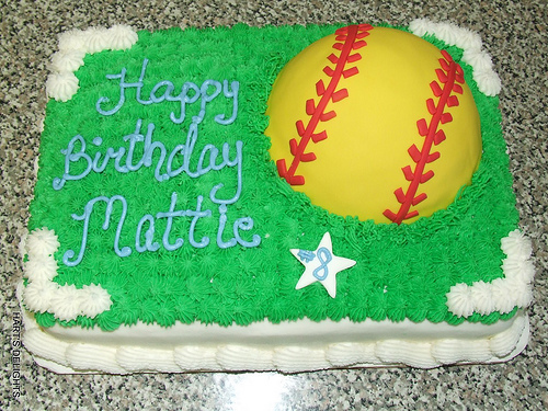 Softball Birthday Cake