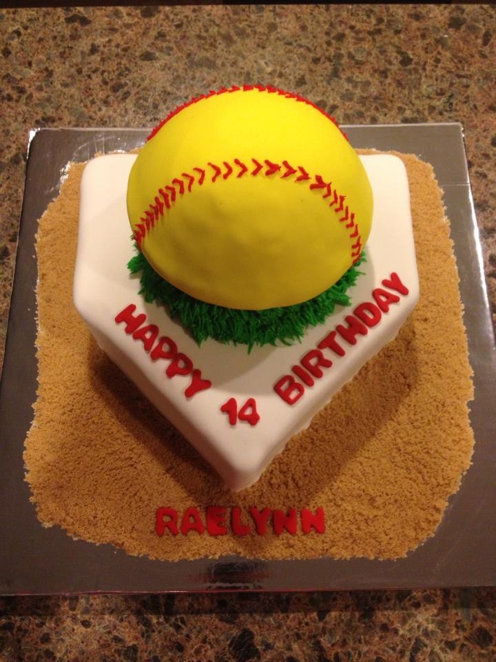 Softball Birthday Cake