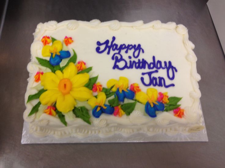 Spring Sheet Cake with Flowers