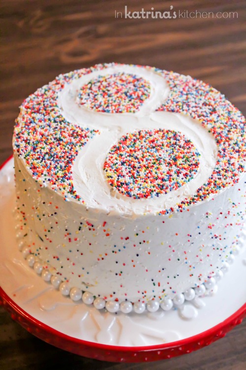 Sprinkle Number Birthday Cake