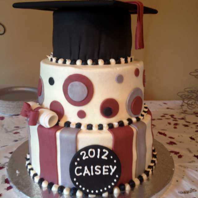 Three Tier Graduation Cake