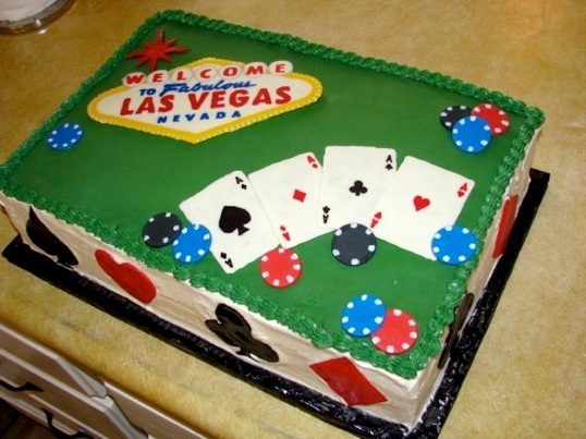 Vegas Poker Theme Cake