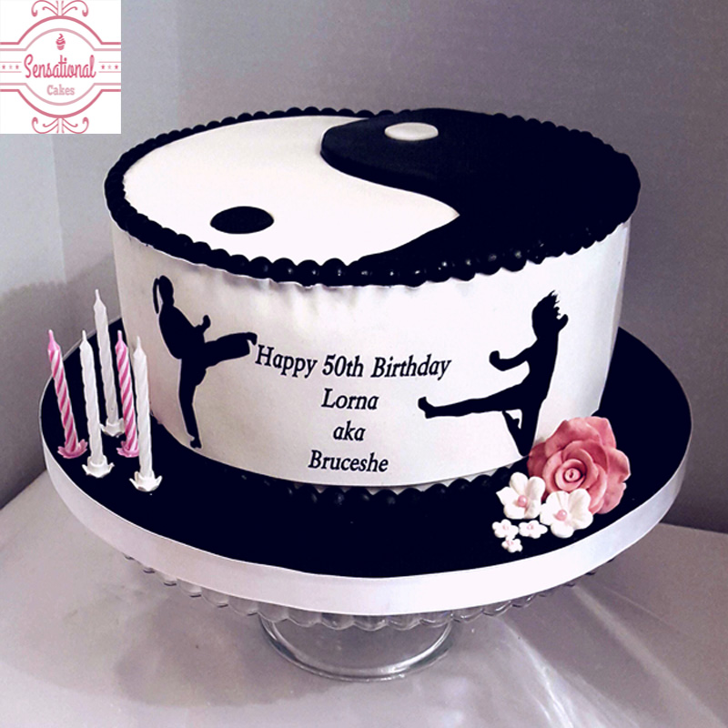 Yin Yang Birthday Cake