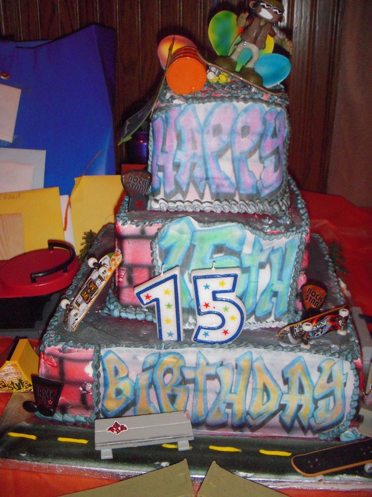 15th Boy Birthday Cake