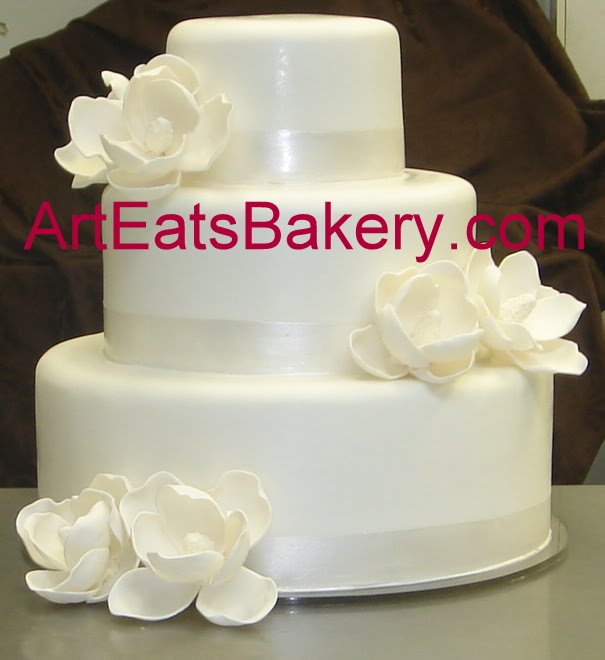 3 Tier Fondant Wedding Cake