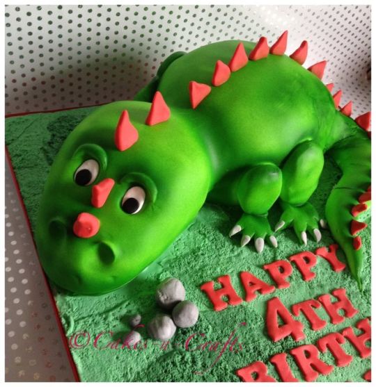 3D Dinosaur Birthday Cake