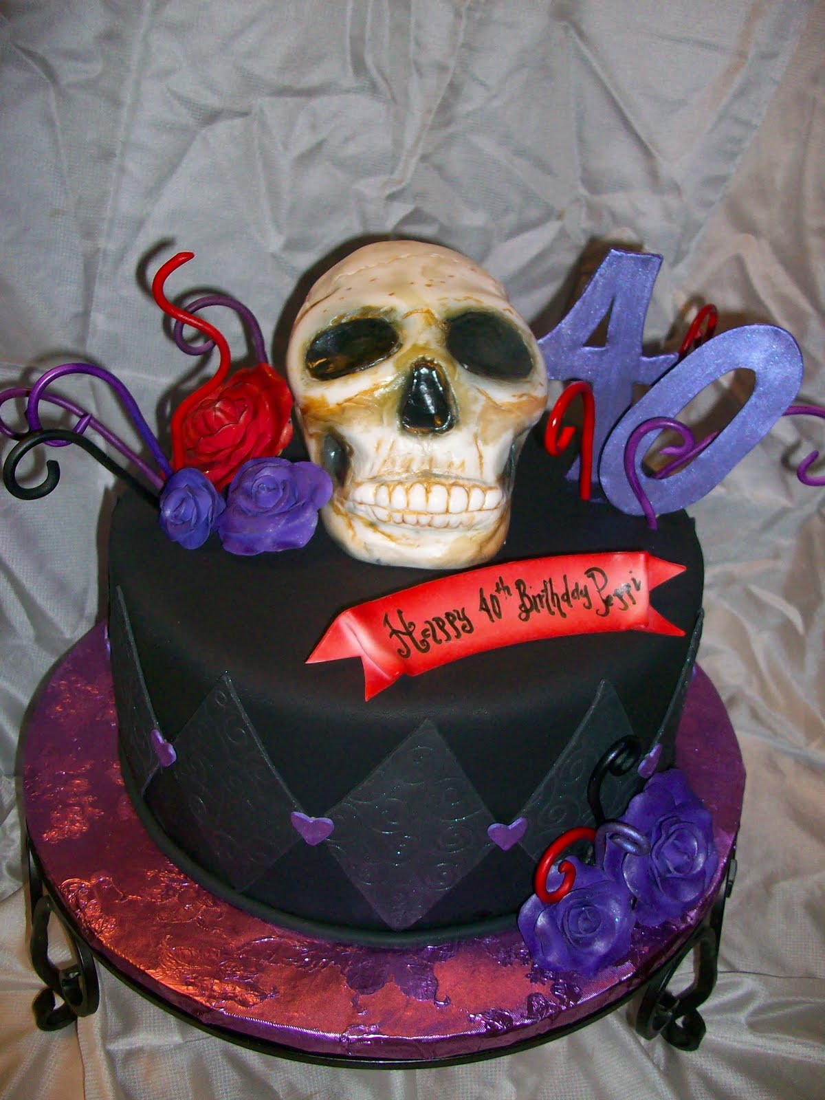 40th Birthday Skull Cake