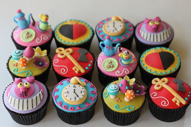 Alice in Wonderland Cupcake Decorations