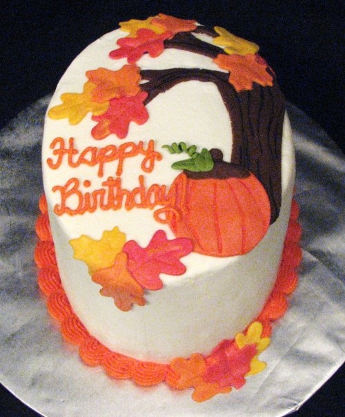 Autumn Birthday Cake