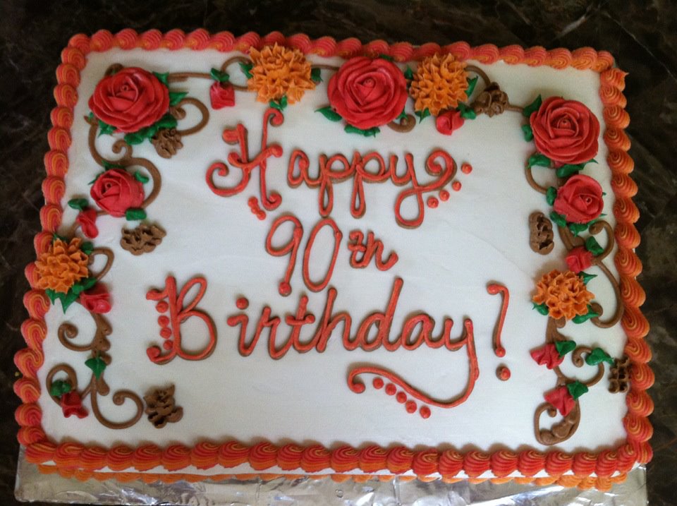 Autumn Flower Birthday Cake