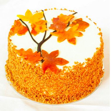 Autumn Leaves Birthday Cake