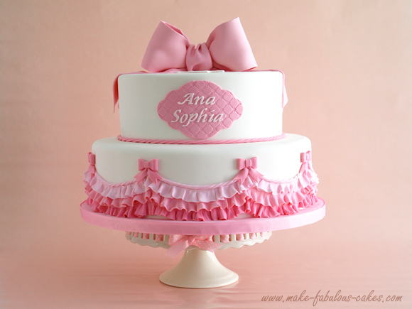 7 Photos of Baptism Cakes Baby Pink