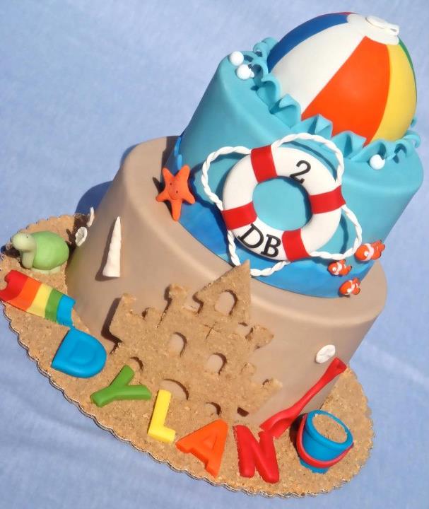 Beach Ball Birthday Cake