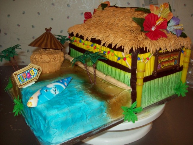 12 Photos of Hawaiian Themed Birthday Cakes For Adults