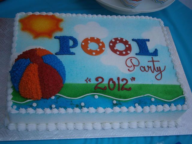 Beach Pool Party Birthday Cake Ideas