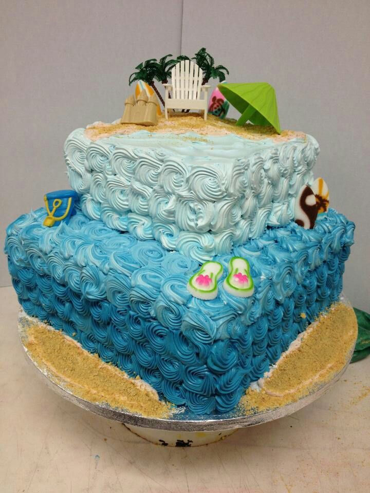 Beach Themed Birthday Cake