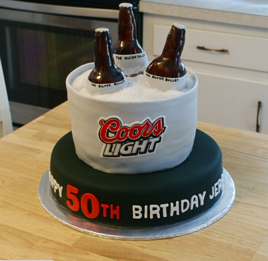 Beer Themed Birthday Cake