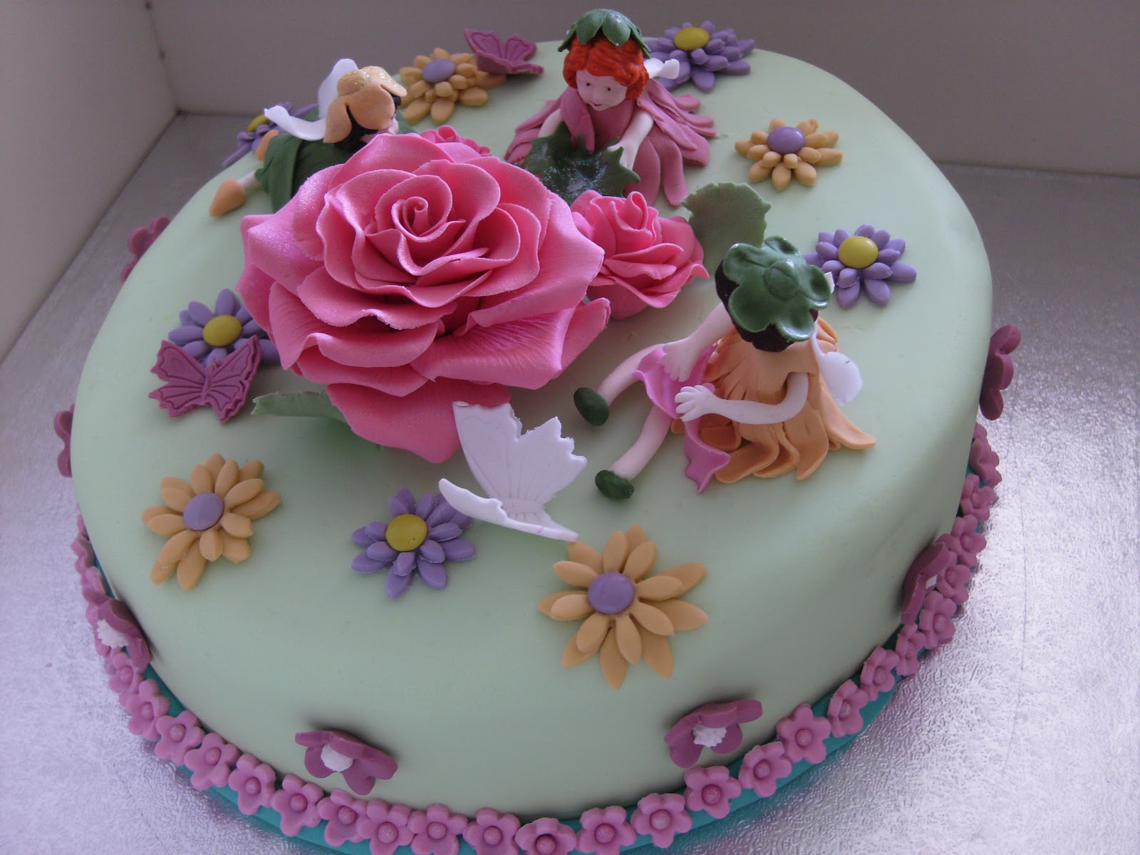 Birthday Cake with Flowers