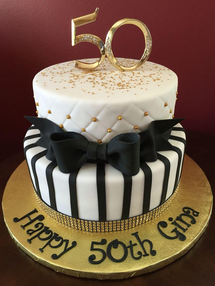 Black and Gold 50th Birthday Cake Ideas