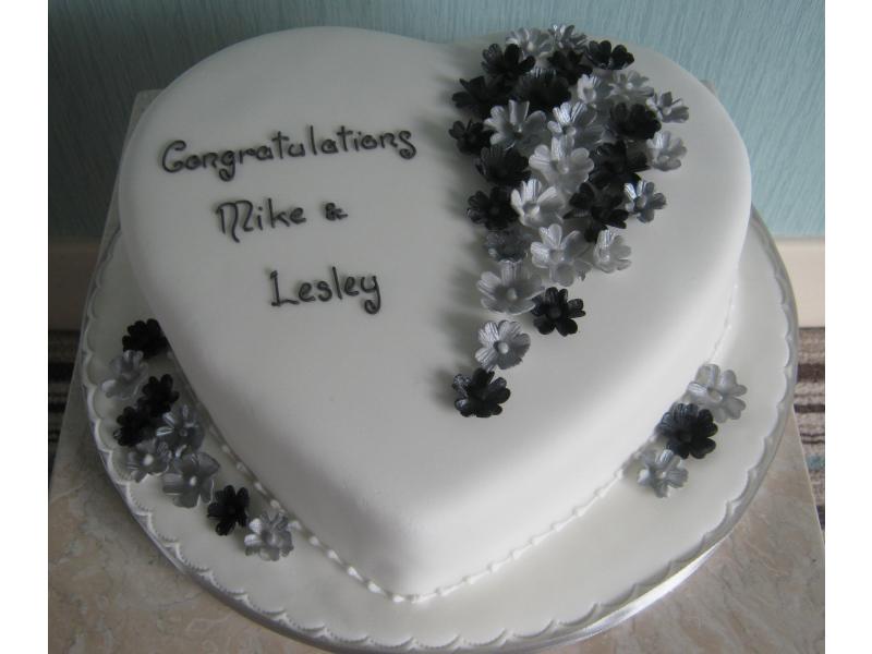 Black and Silver Birthday Cake