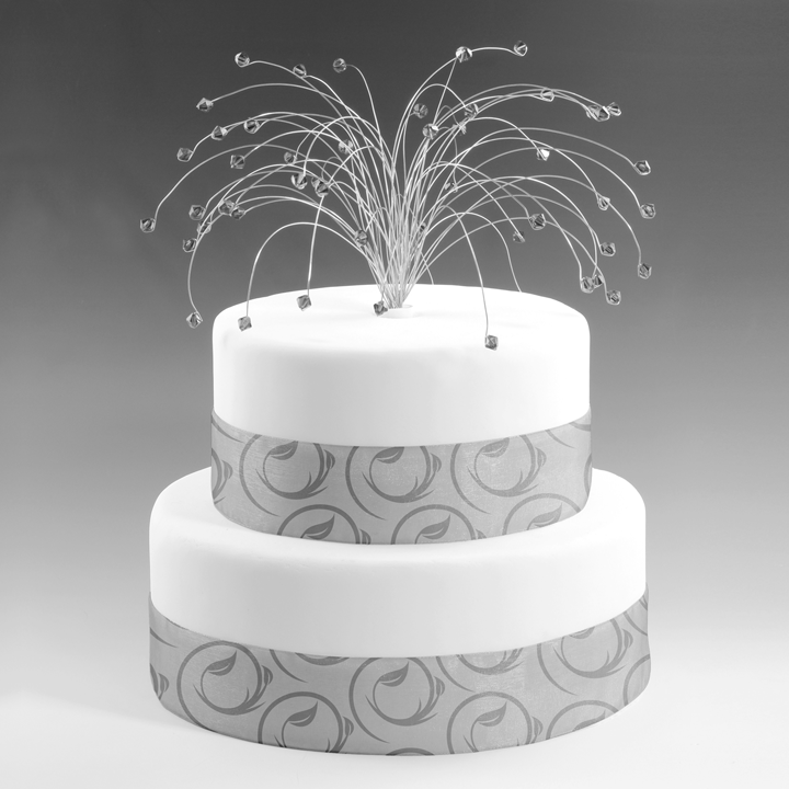 Black and Silver Wedding Cake Toppers