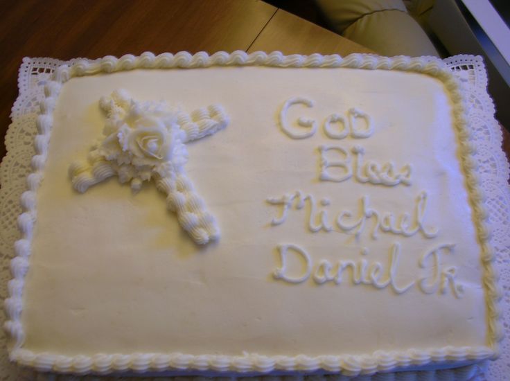 Buttercream Baptism Cake