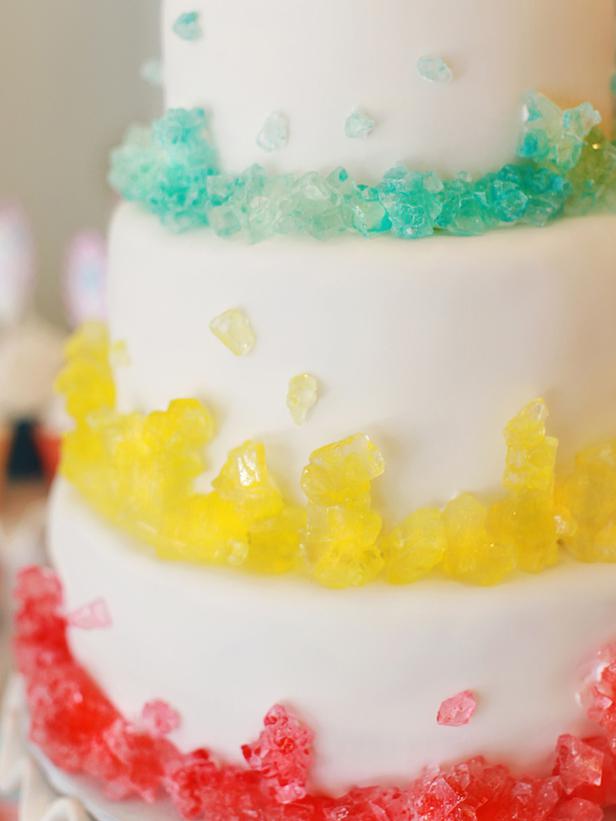 Cake Decorated with Rock Candy