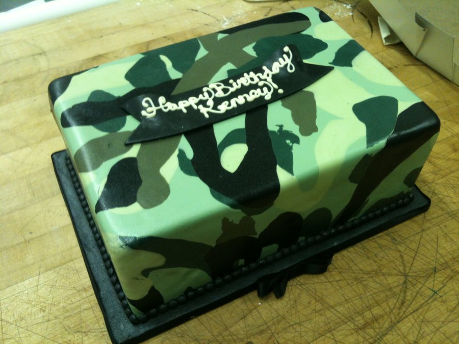 Camouflage Sheet Cake