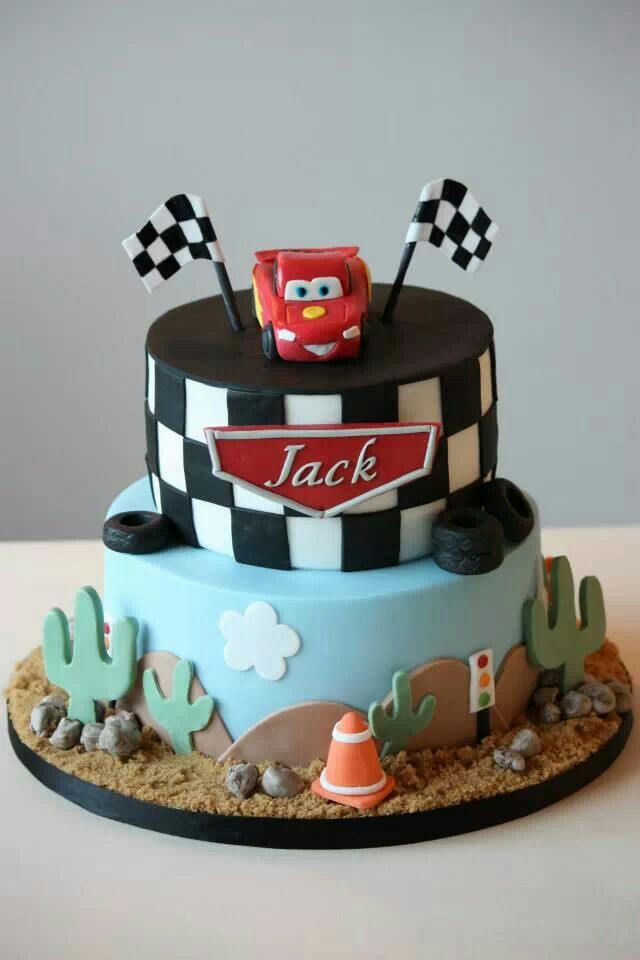 13 Photos of McQueen Race Car Cakes