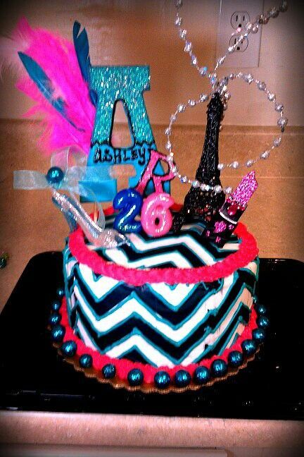 Chevron Birthday Cake