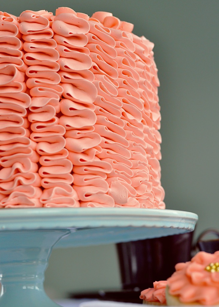 Chocolate Buttercream Ruffle Cake