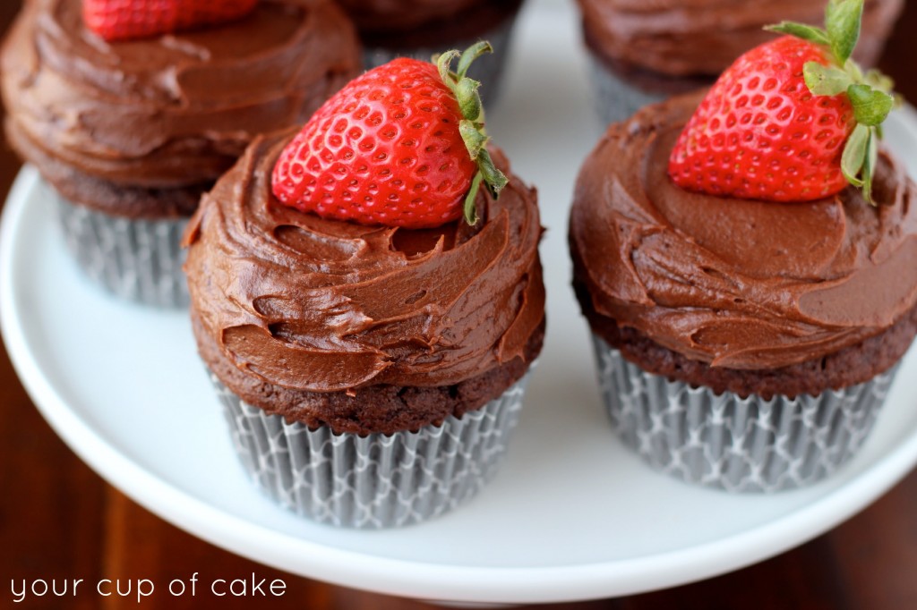 Chocolate Strawberry Cupcakes