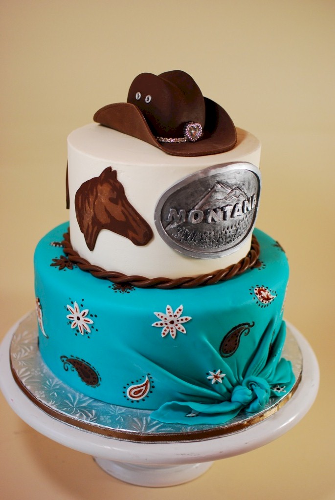 Cowboy Cowgirl Birthday Cake