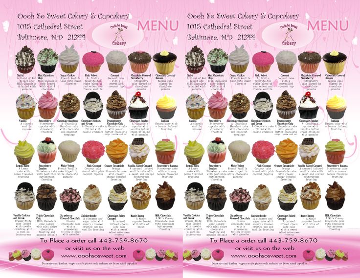 Cupcake Flavors List