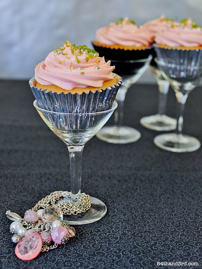 Cupcakes in Martini Glasses