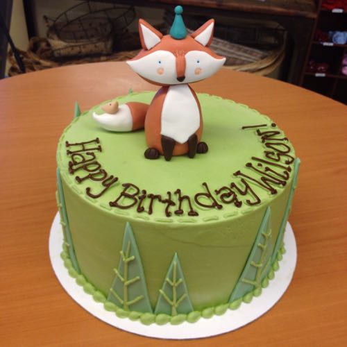 Cute Fox Birthday Cake