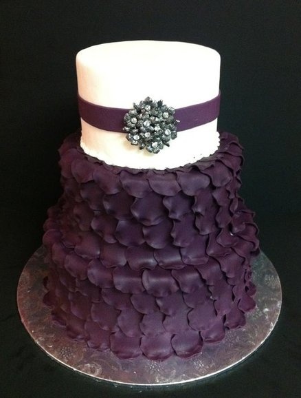 Deep Purple Wedding Cake