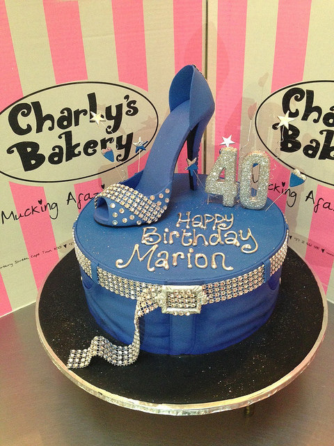 Denim and Diamonds 40th Birthday Cake