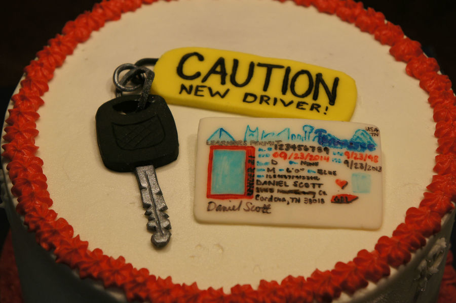 Drivers License Birthday Cake