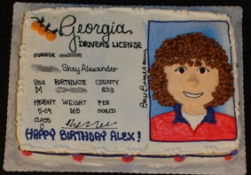 Drivers License Birthday Cake