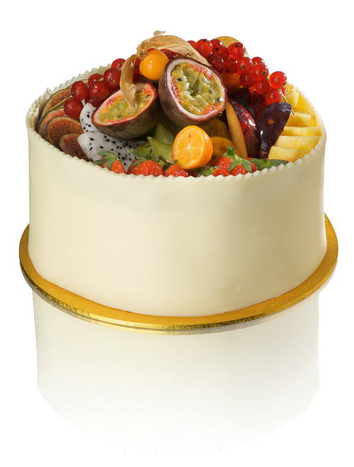 Exotic Fruit with White Cake