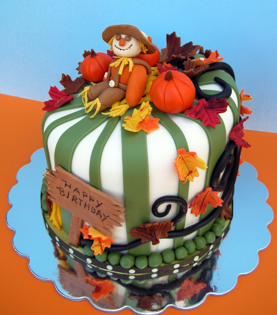 Fall Themed Birthday Cake