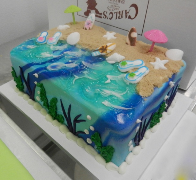 Fondant Beach Cake