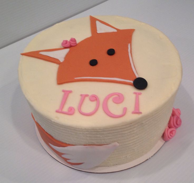 Fox Birthday Cake